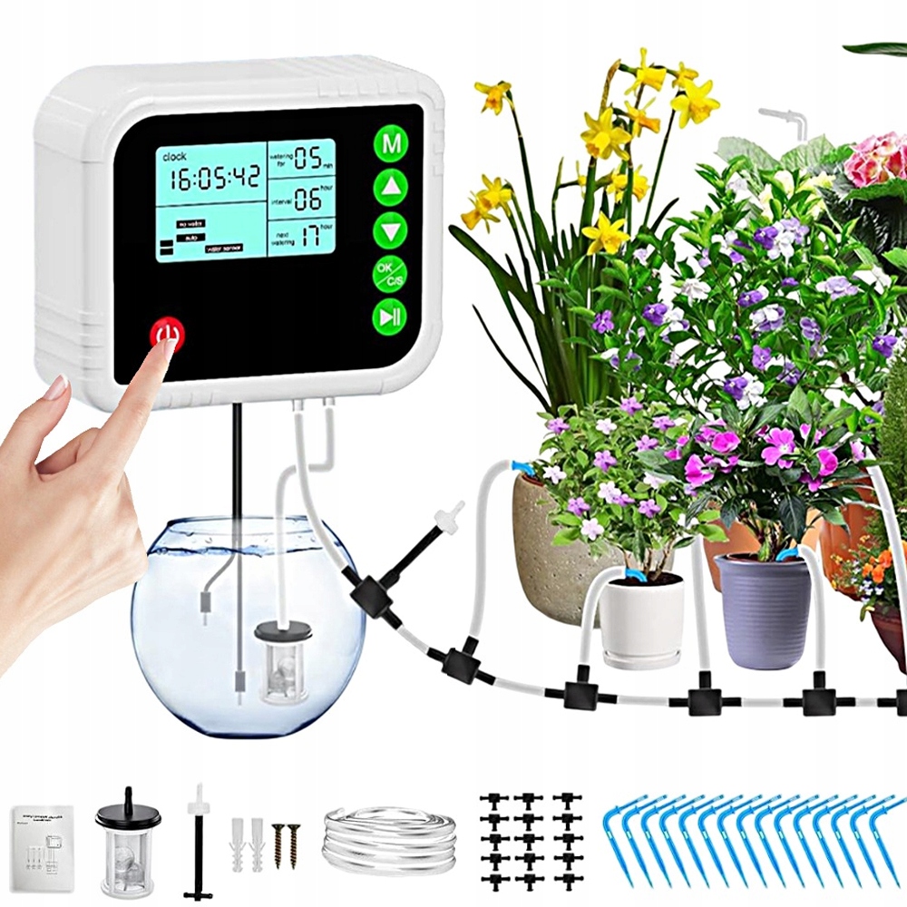 Systém Kapkového Zavlažování S Alarmem 400 Ml/min Skleníkový Balkon 2200 mAh