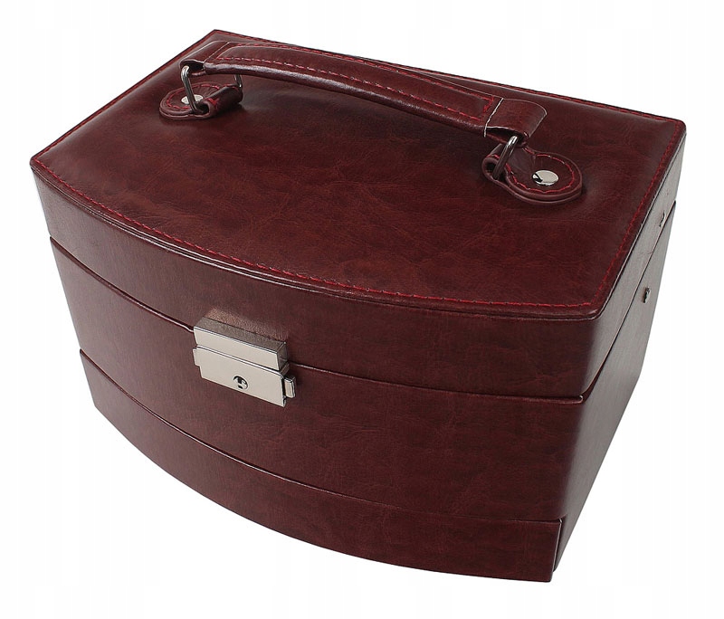 

Kuferek Na Biżuterię Brązowy szkatułka z portfel