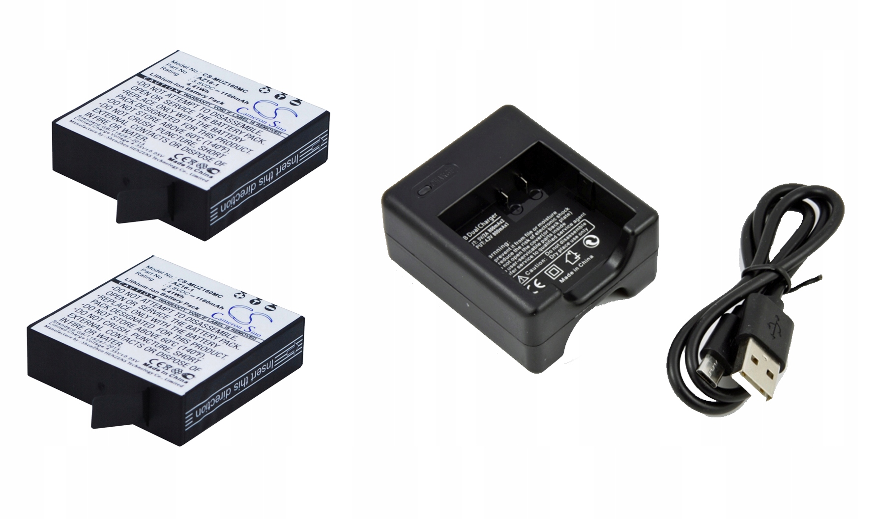 Sada 2 x Akumulátor nabíječka pro Xiaomi AZ16-1