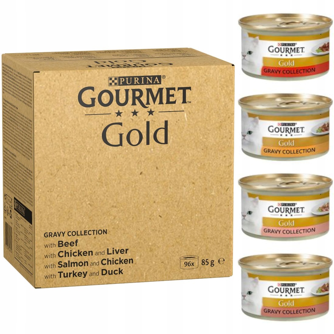 Levně Purina Gourmet Gold Kousky V Omáčce MIX Chutí 96x85g