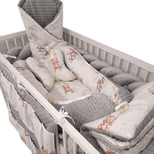 

Pościel Do Łóżeczka 7EL. Minki Premium Kocyk Rożek