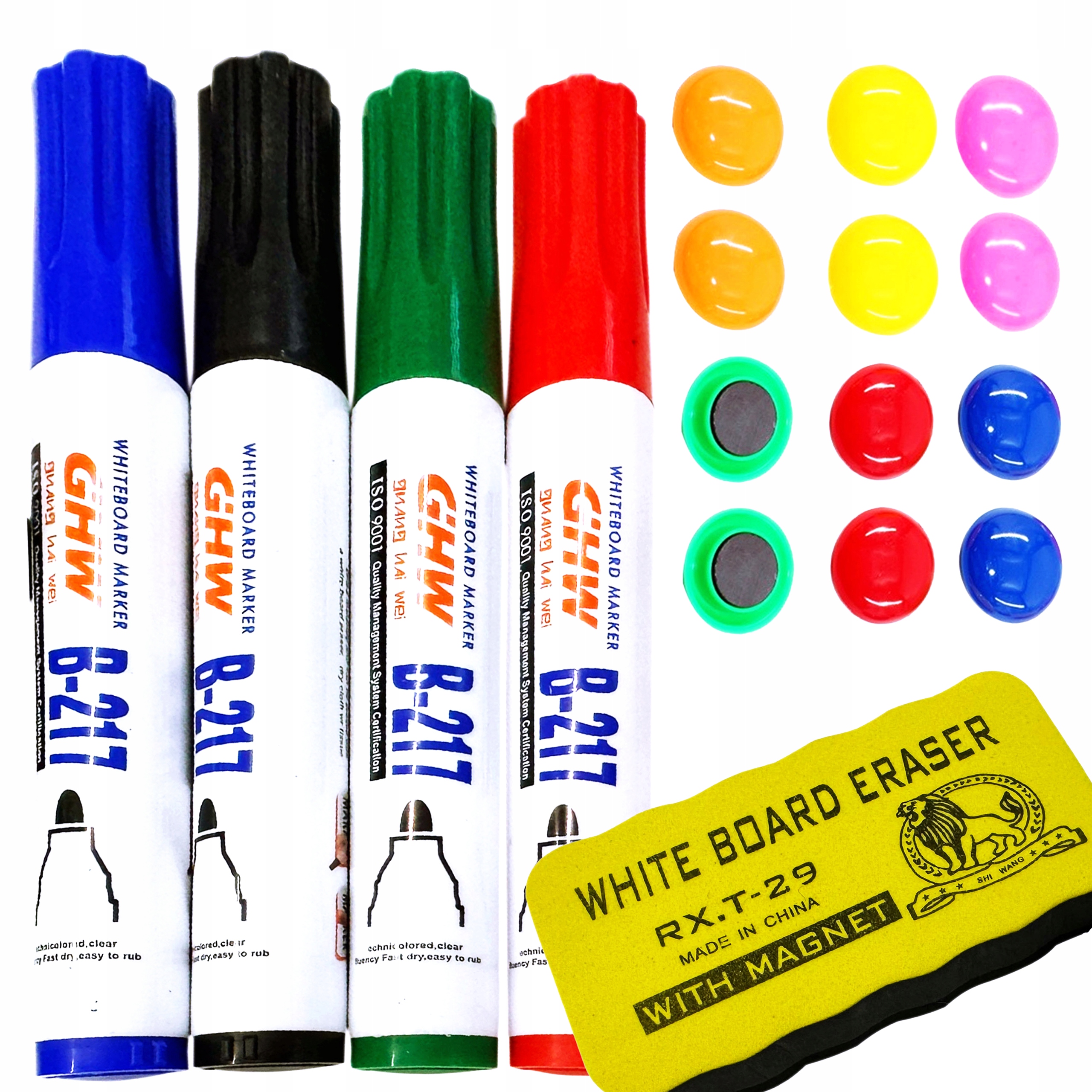 TABLICA MAGNETYCZNA SUCHOŚCIERALNA 90x60CM + akcesoria ZESTAW Szerokość produktu 60 cm