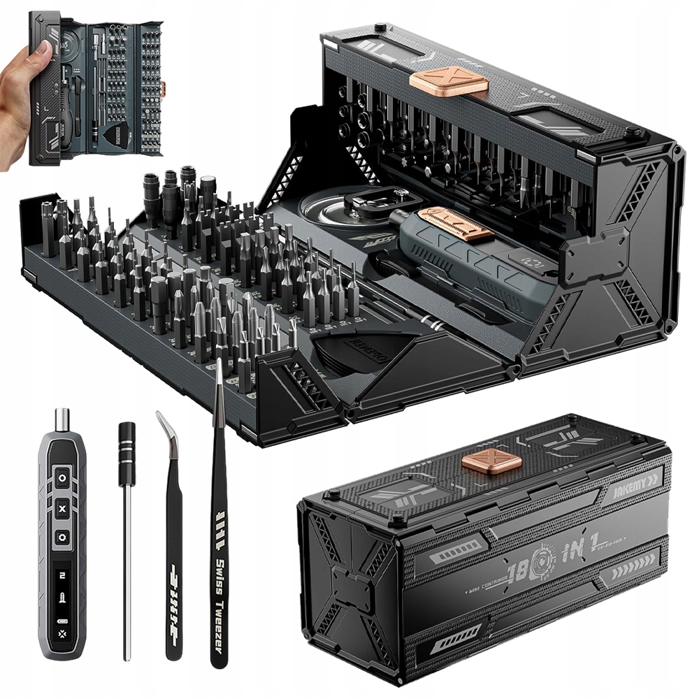 Sada Akumulátorových Šroubováků Elektrické Přesné Šroubováky 160 Bit Pouzdro