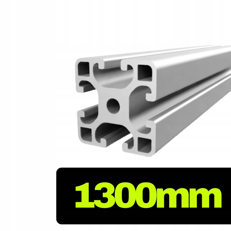 Konstrukční hliníkový profil T-slot 40x40 stříbrný 1300 mm