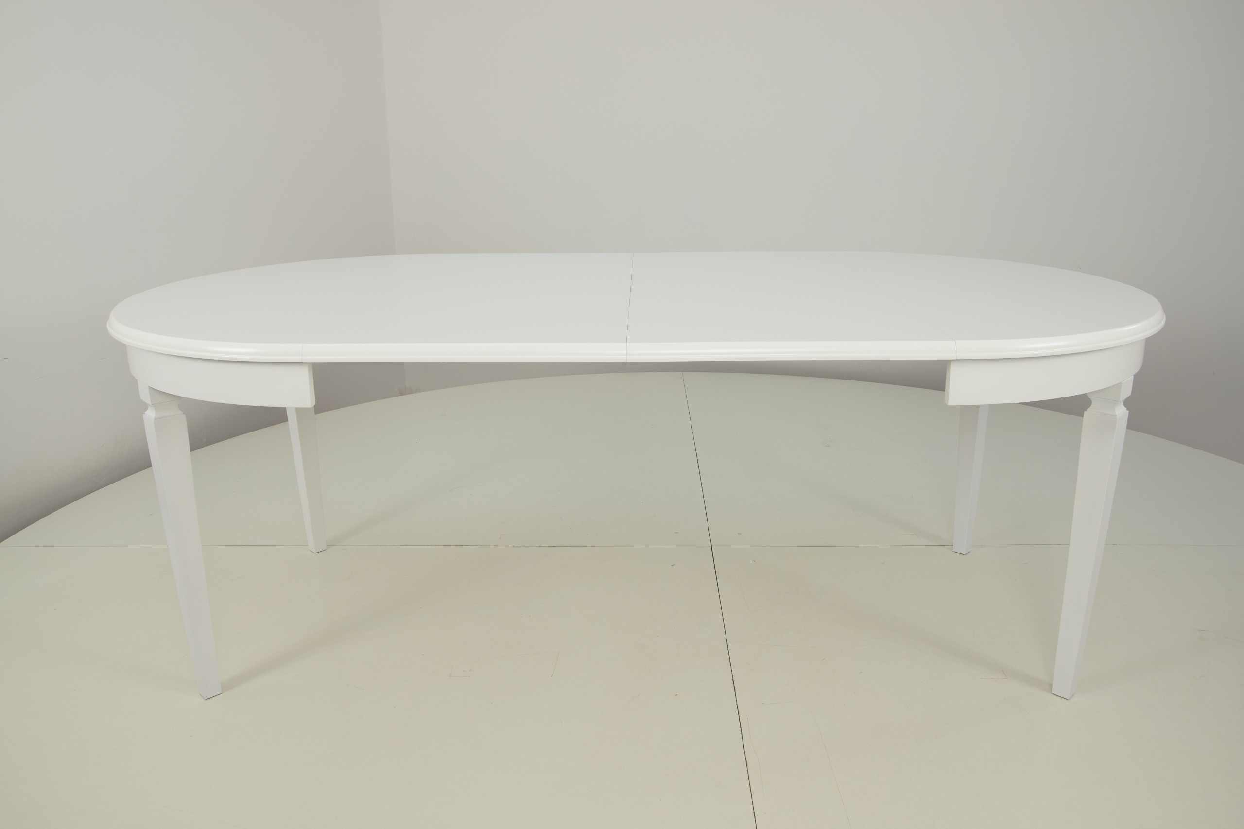 Biały stół PS-3 110x110/210 OZDOBNY FREZ Kolekcja PS