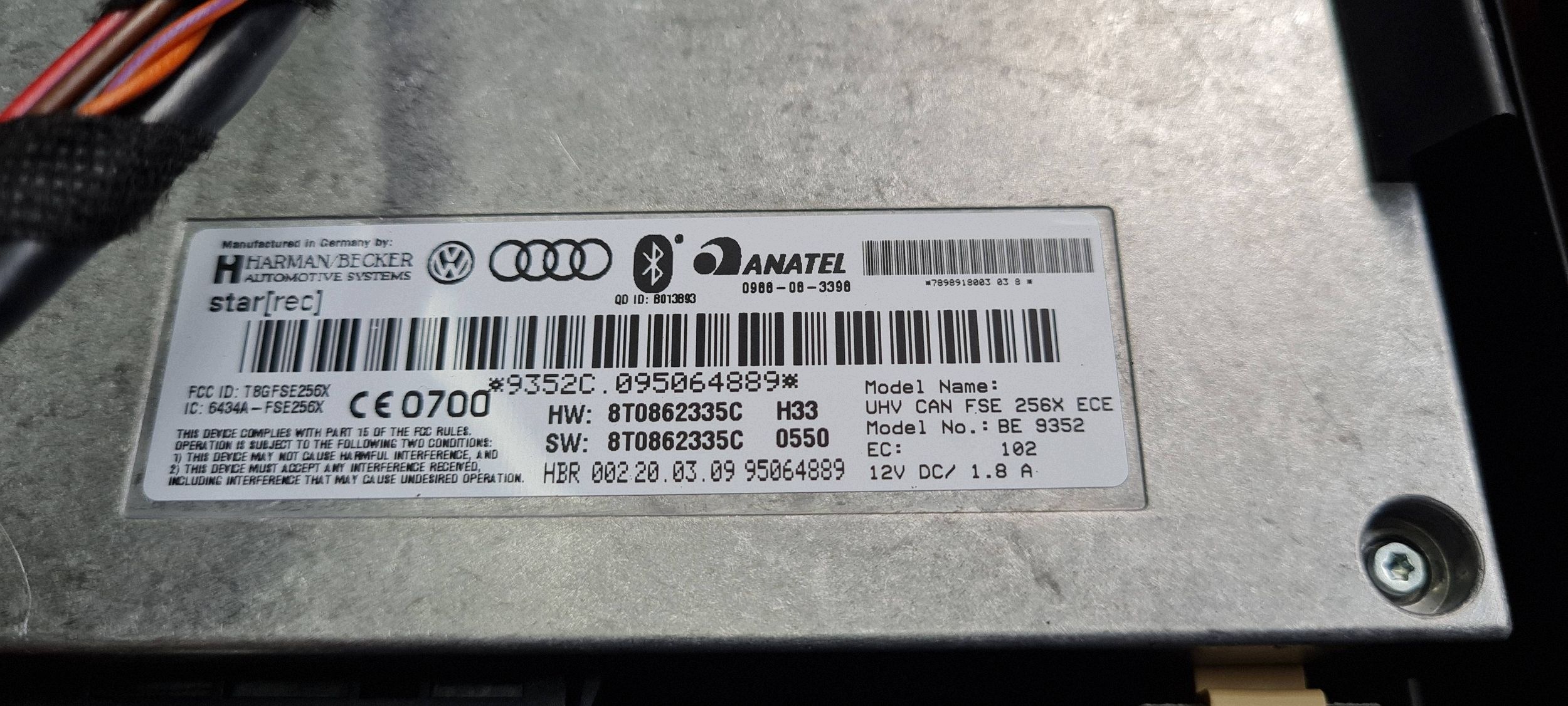 Q5 8R modul riadiaca jednotka BLUETOOTH A4 B8 A5 8T