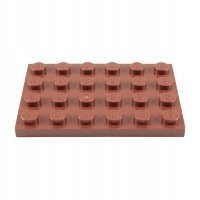 

Lego Płytka 4x6 Red Brown 1szt. 3032 4271874 New