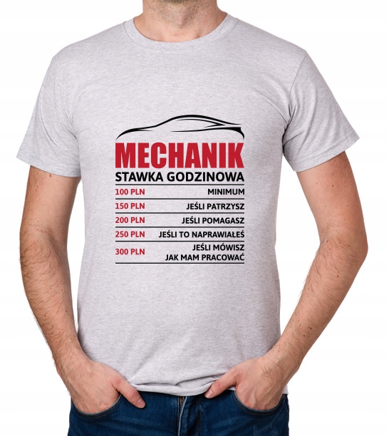 

koszulka Mechanik stawka godzinowa prezent