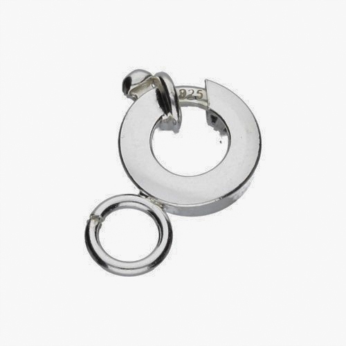 Velké zapínání typu federing rhodiované stříbro