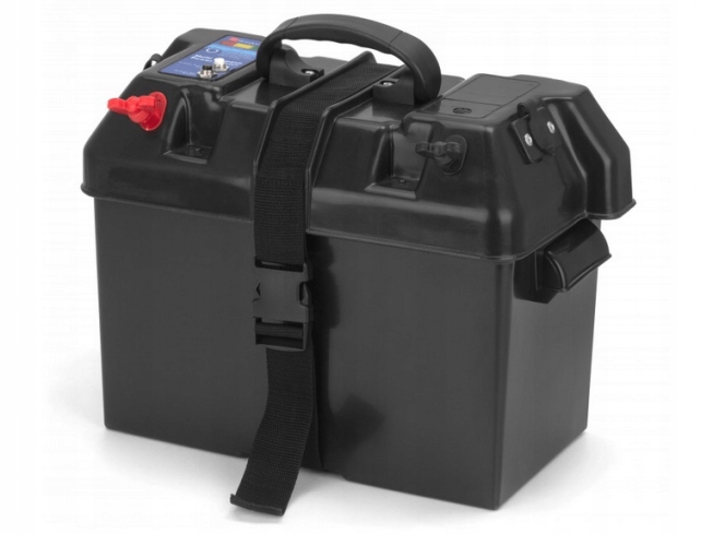 Zásobník na akumulátor s konektory zap. a Usb bezp.