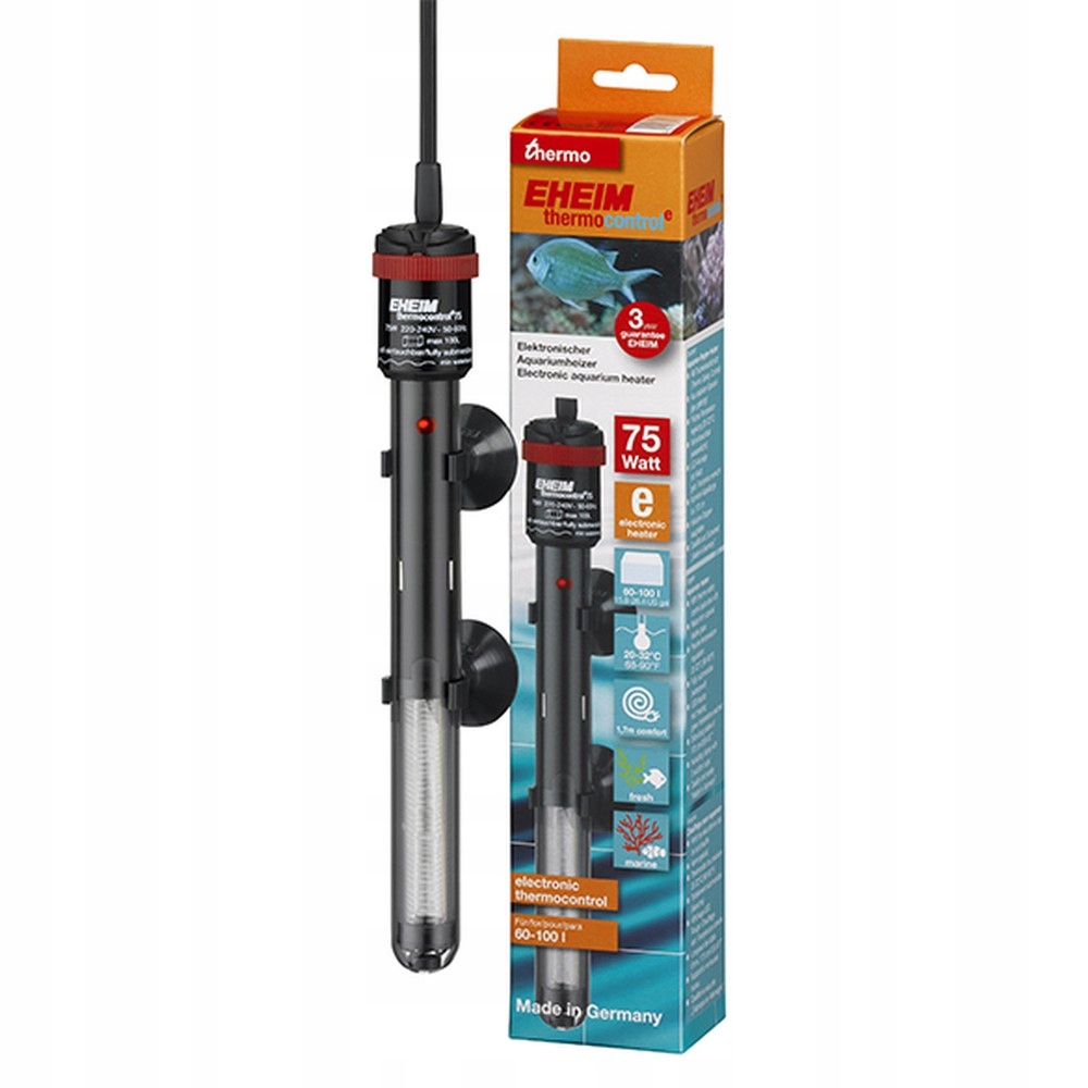 Levně Elektronická Ohřívačka Do Akvária S Termostatem, Ohřívač Vody Pro Ryby 75 W