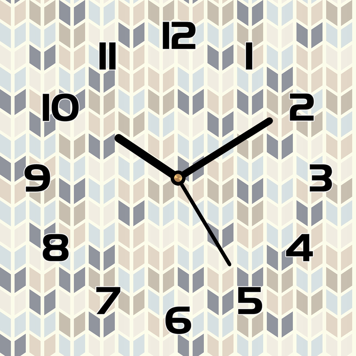 

Cichy zegar na szkle Geometryczna tekstura 30x30cm
