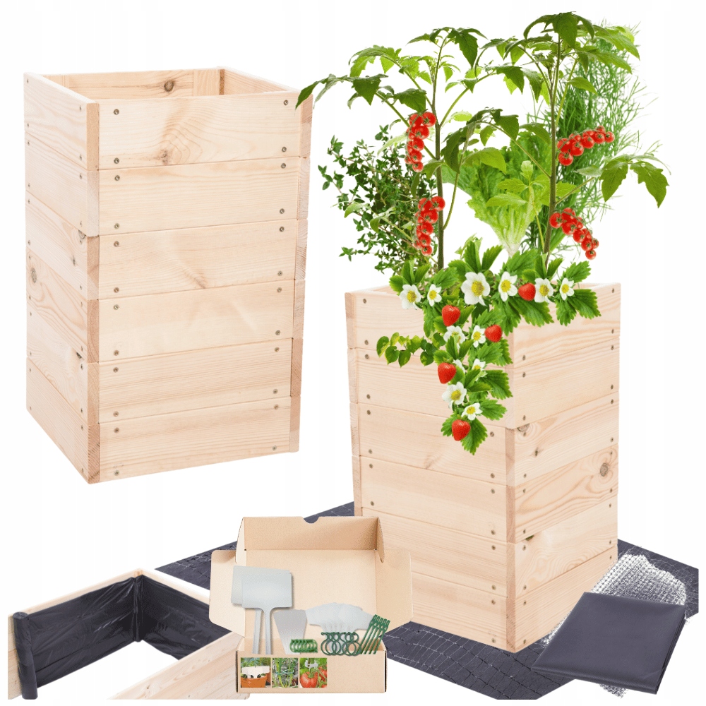 Vyvýšený záhon zeleninový záhon truhla pařeniště zahradní květináč 54x30x30