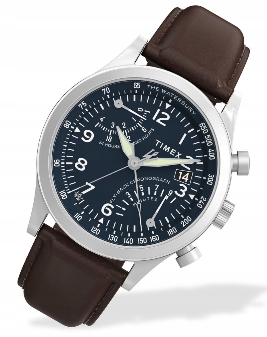 Pánské hodinky na řemínku Timex Chronograf Fly-back TW2W47900 Indiglo Gravírování
