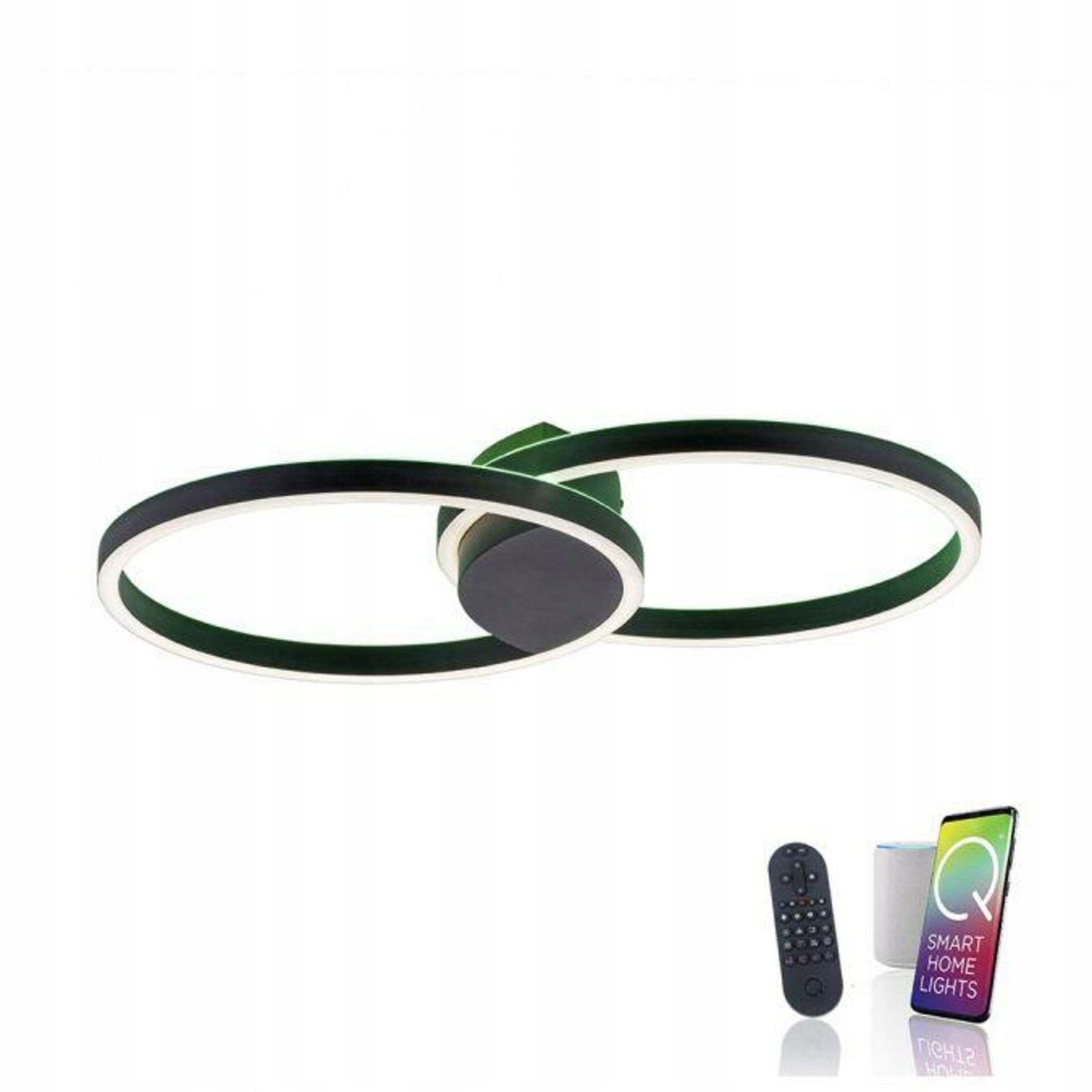 Chytré Led stropné svietidlo Paul Neuhaus Q-marko ZigBee Rgb čierne 42W