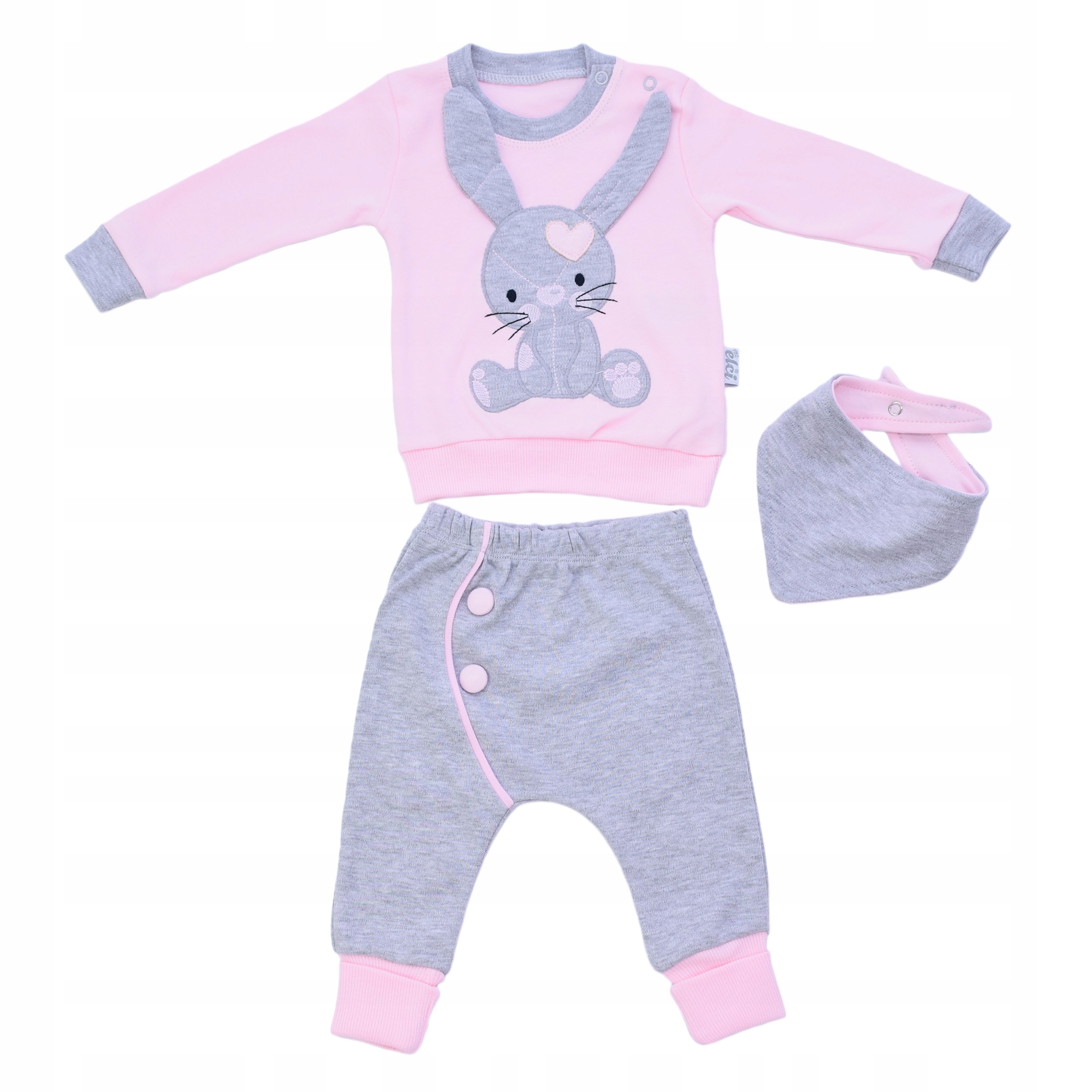 

Dziewczęcy Dres Różowy Komplet Apaszka Niemowle 68