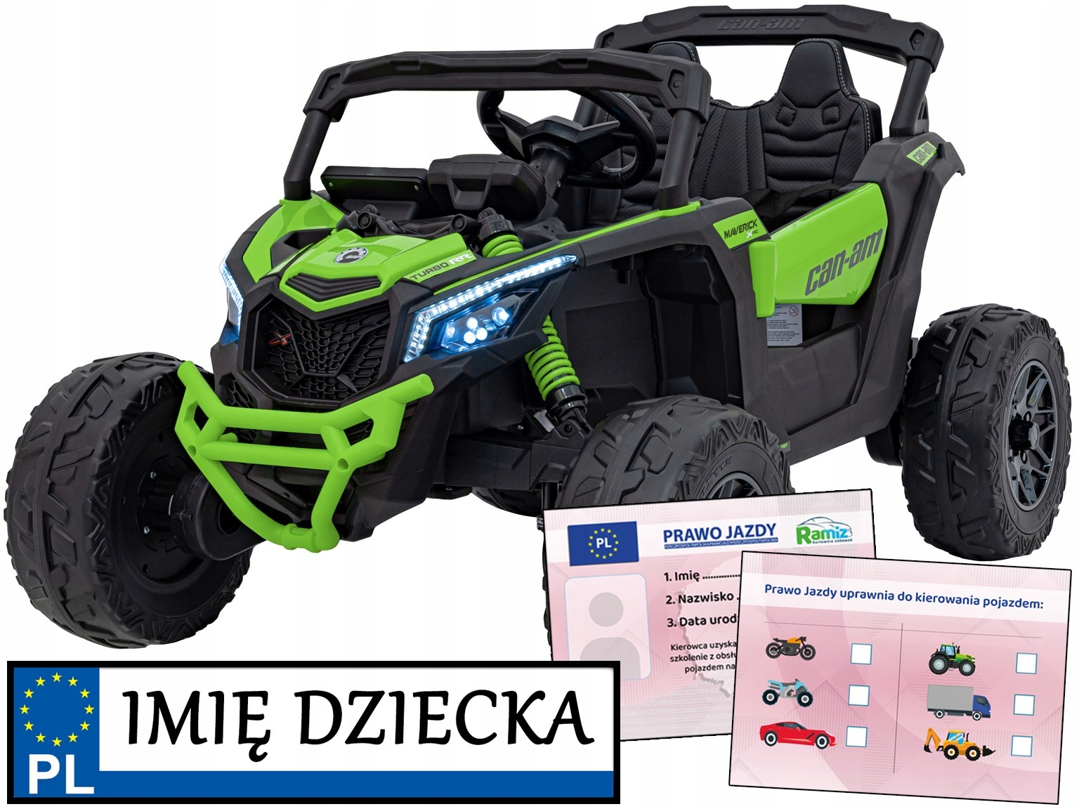 samochodzik na akumulator At Can-am Maverick 4x200W dziecięce autko pilot