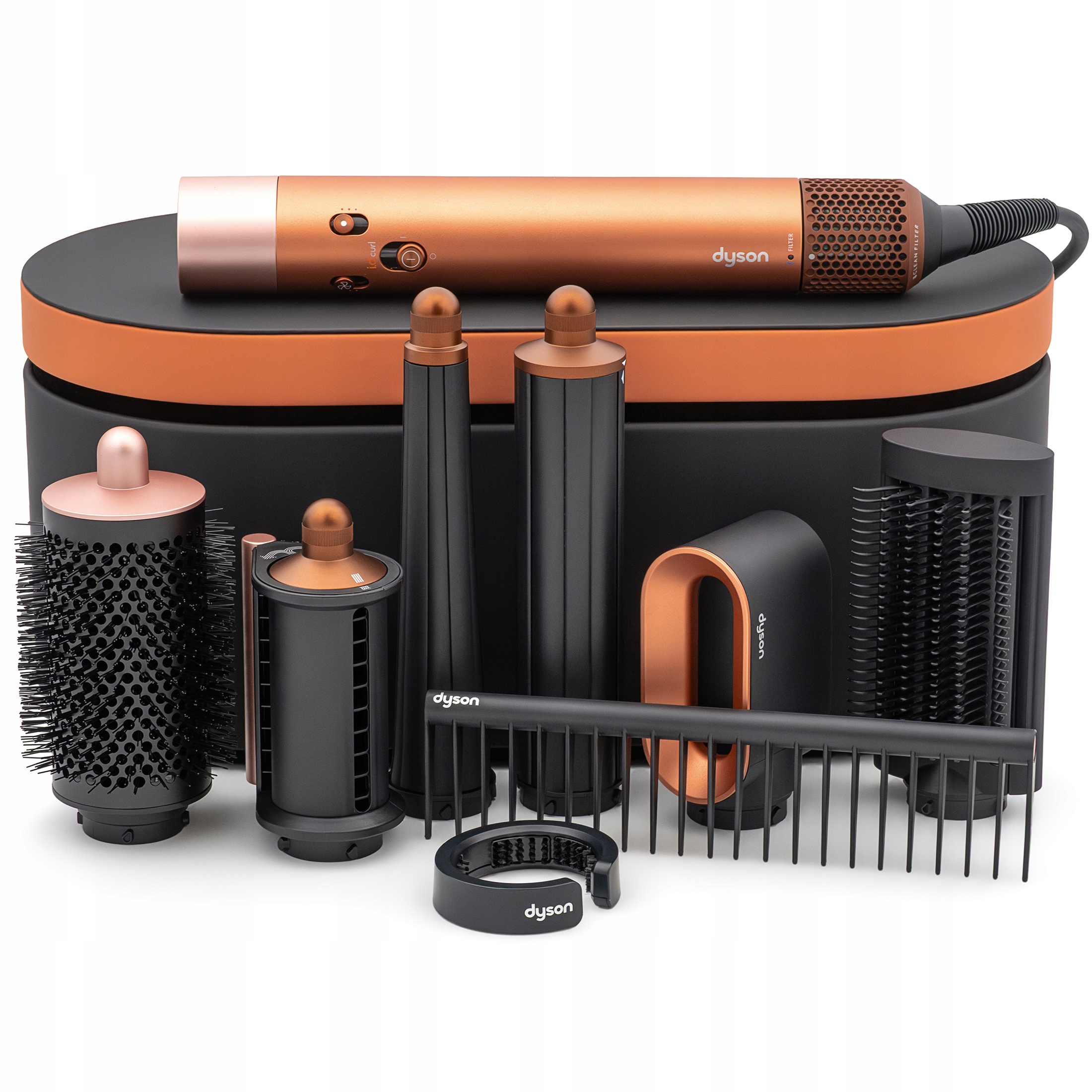 Kulmofén Multistyler Dyson Airwrap i.d. Straight+Wavy Jantárová