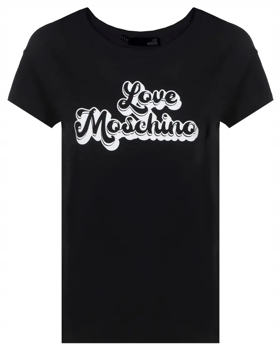 Koszulka na siłownię Love Moschino czarny t shirt