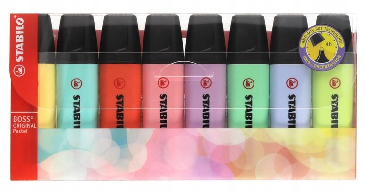 Zakreślacz STABILO Boss original pastel 8szt. mix