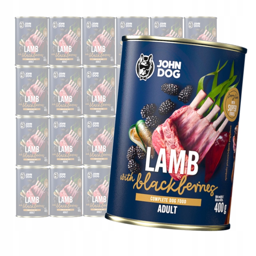 John Dog Adult Krmivo Pro Psa S Jehněčím Masem 24x400g