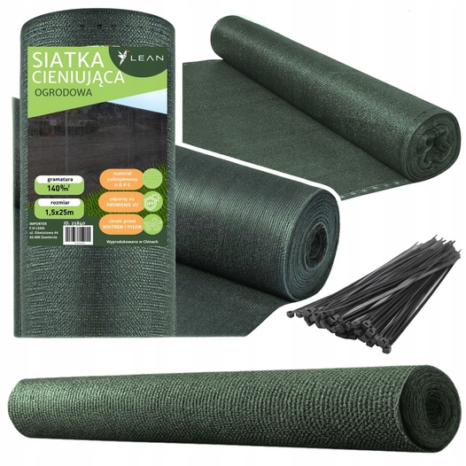 Stínící Tkanina na Oplocení Maskovací plot zelená 1.5M 25M 140g/m²
