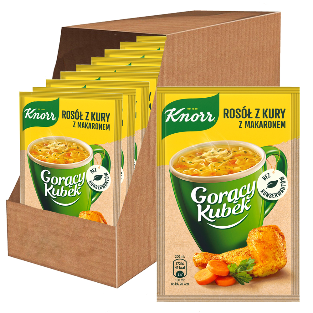 Knorr Horký hrnek Vývar z slepice těstoviny 12 g 40 ks