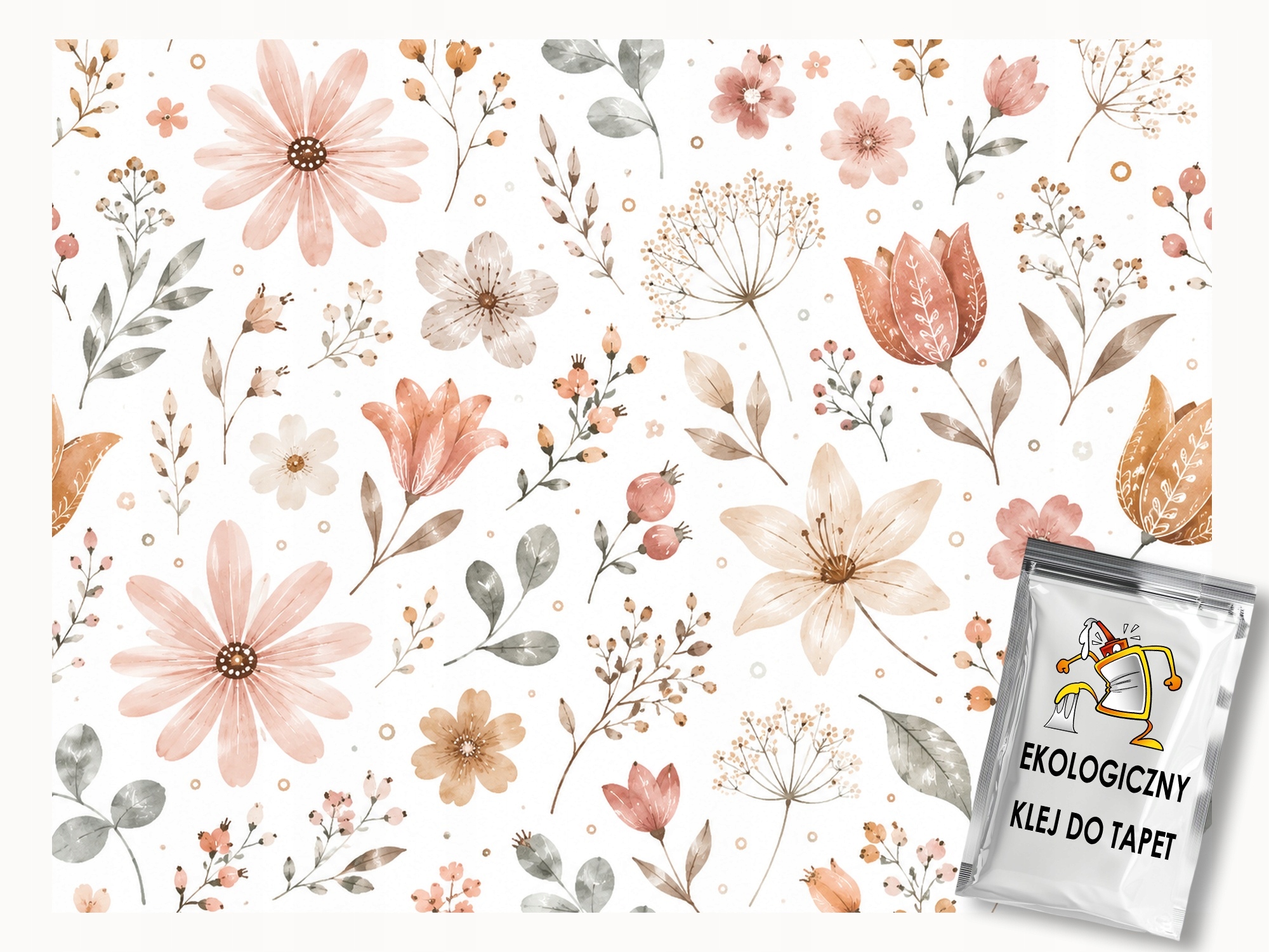 Fototapeta Flizelina Akwarela Flora Rastliny Kvety Vetvičky 416x290 130g