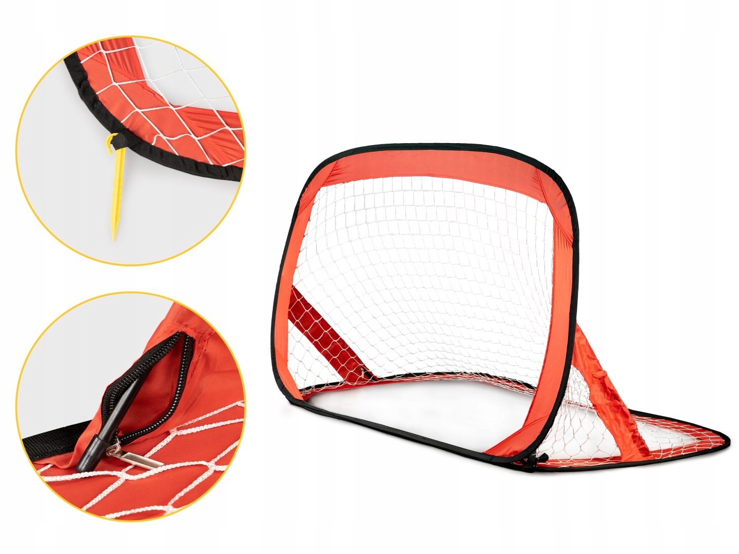 BRAMKA PIŁKARSKA ZESTAW DWIE BRAMKI DO PIŁKI NOŻNEJ DLA DZIECI 142 CM Wysokość bramki 88 cm