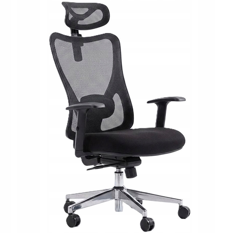 Ergonomická kancelářská židle G-OCNC23-0327-BK, s 2D bederní opěrkou, černá