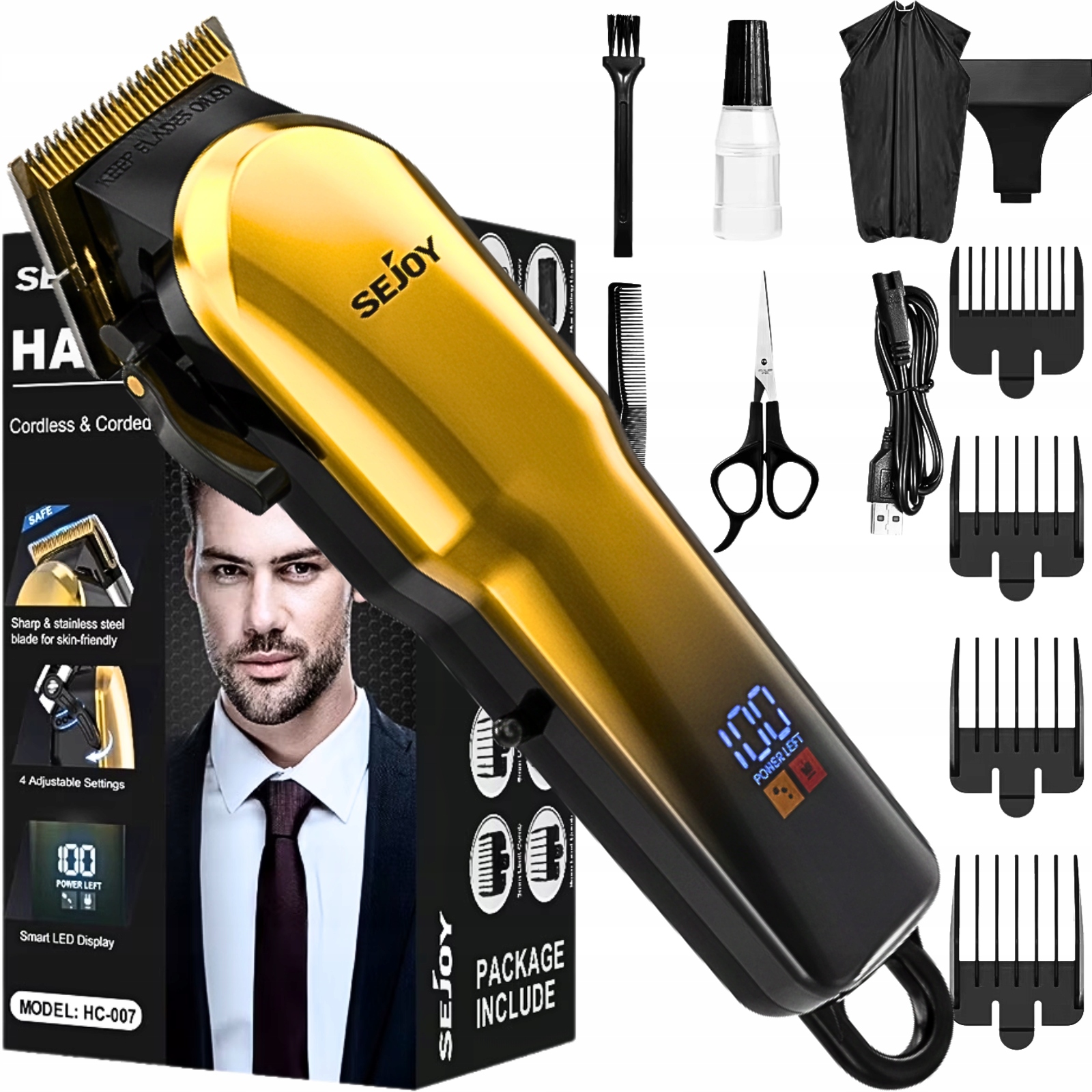 MASZYNKA DO STRZYŻENIA WŁOSÓW I ZAROSTU GOLARKA SIECIOWA DO GOLENIA