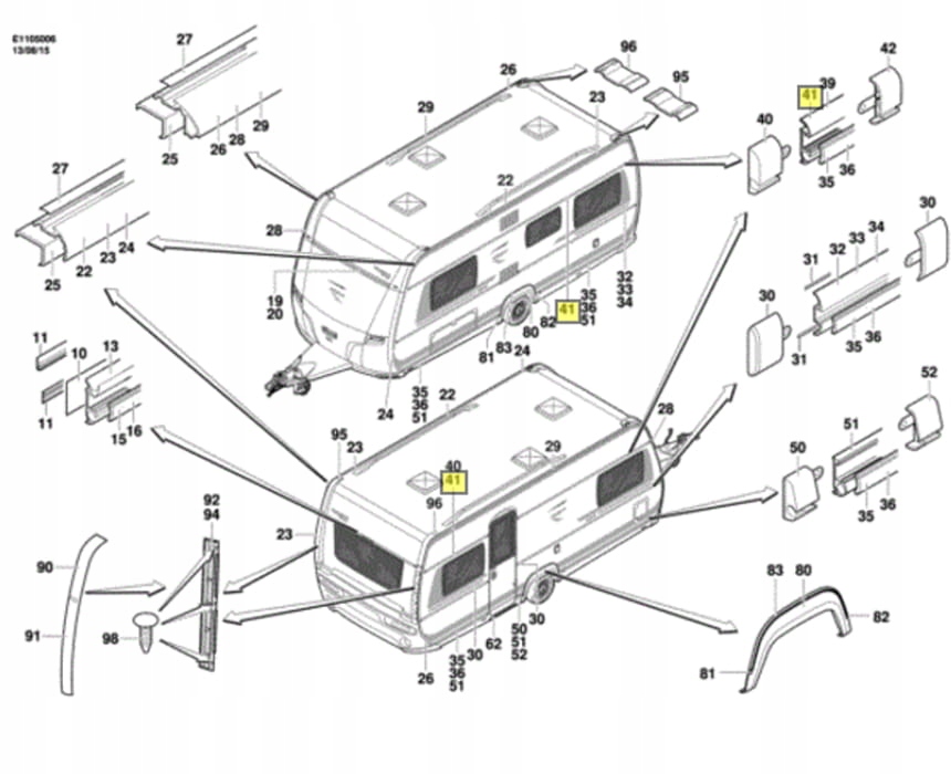 X202631260138 - Fendt, рельс keder 7500mm, 2013+