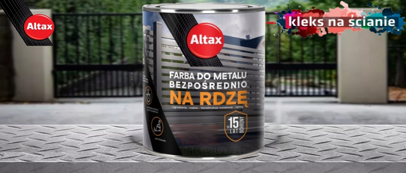 ALTAX FARBA DO METALU NA RDZĘ 2,5L CZARNY MAT Wielkość opakowania (l) Do 5 l