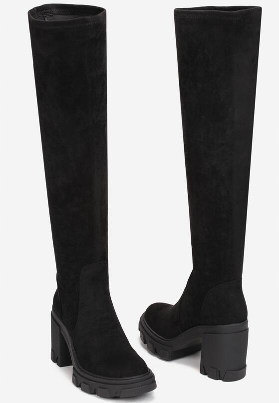 Dámské kozačky na platformě za koleno J.Wolski 39