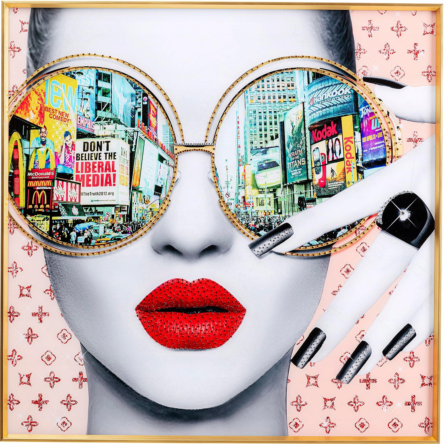Nástenný obraz Kare Design Times Square View, 80 x 80 cm, New York