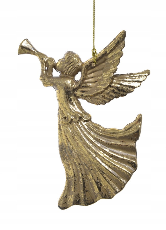 

Anioł złota zawieszka świąteczna ozdoba choinkowa