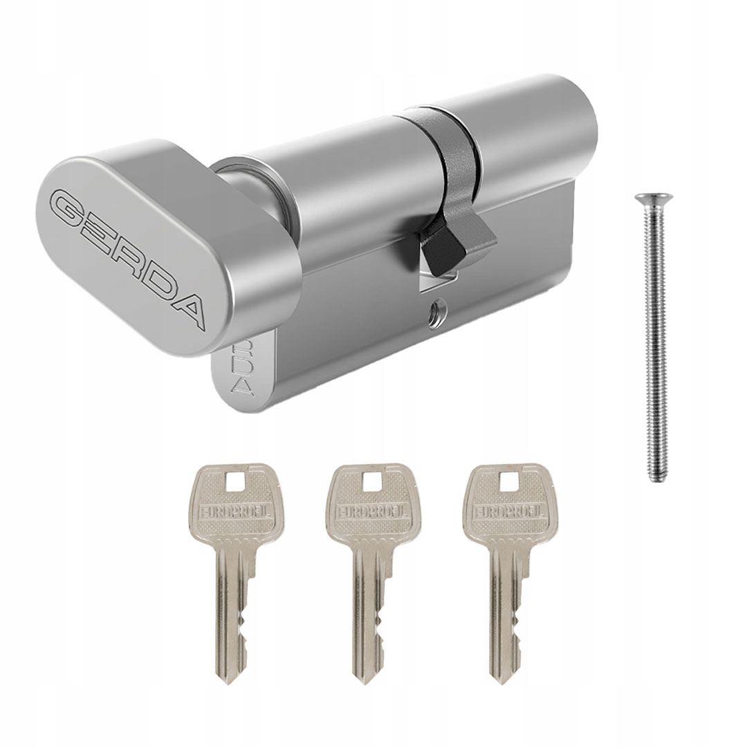 Bubnová vložka s knoflíkem pro zámek Gerda WKE1 55G/35mm saténový nikl 3klu