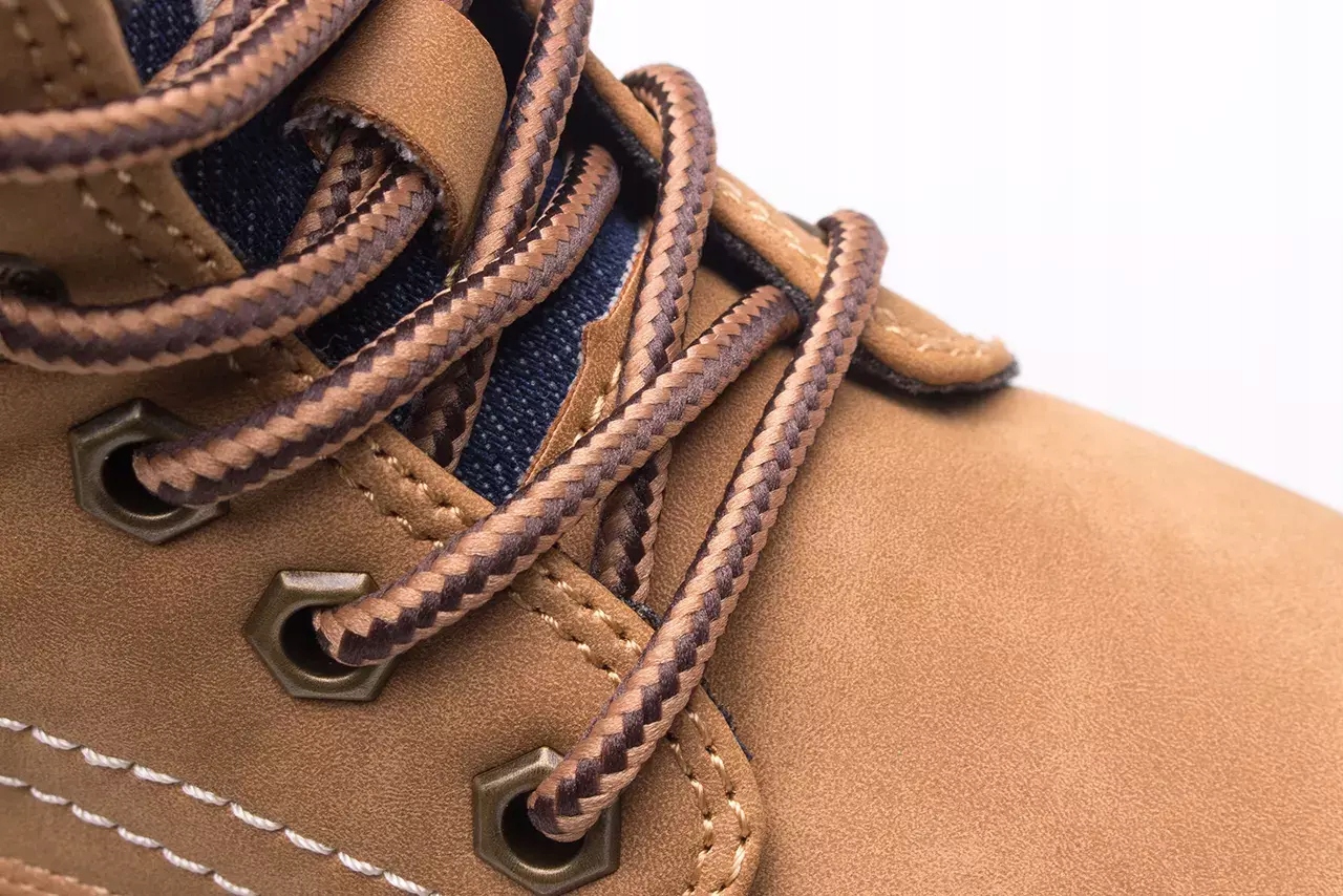 BUTY ZIMOWE DZIECIĘCE BIG STAR WYGODNE TRAPERY SZNUROWANE OBUWIE KK374130 Kolor żółty