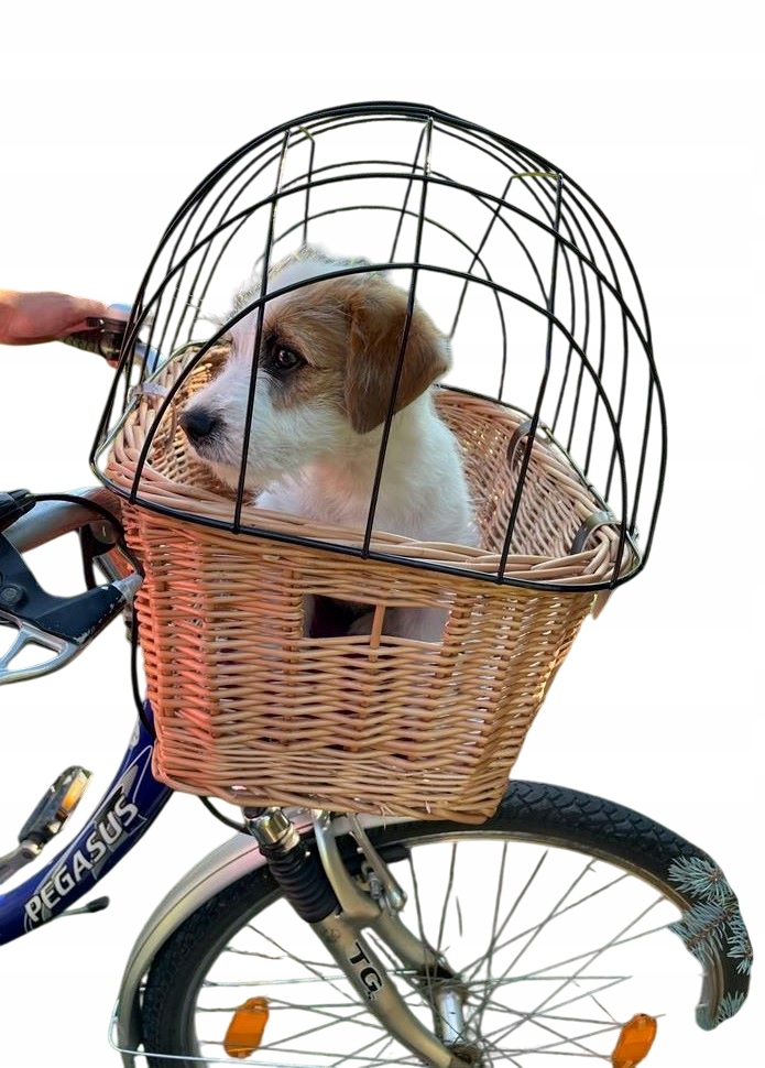 Wiklinowy koszyk na rower dla Psa-kota do 10kg