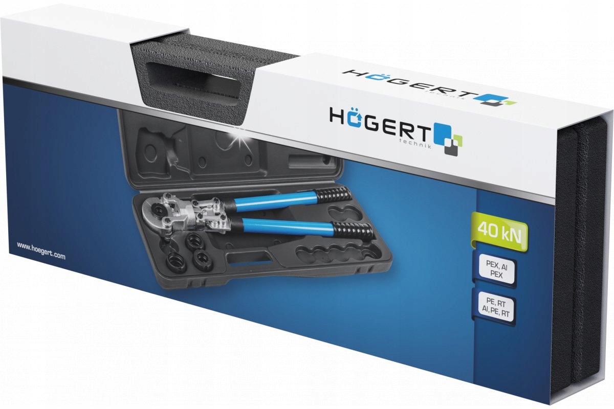 HOGERT PRASKA PRASA ZACISKARKA ZŁĄCZEK RUR PEX-AL-PEX WALIZKA MATRYCE EAN (GTIN) 5902801265587