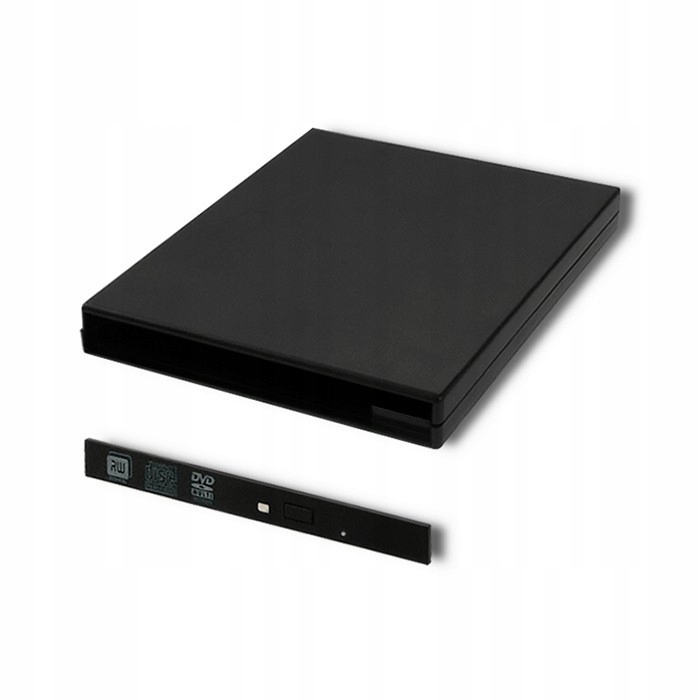 Qoltec Obudowa/kieszeń na napęd optyczny CD/DVD Sata USB2.0 9.5mm