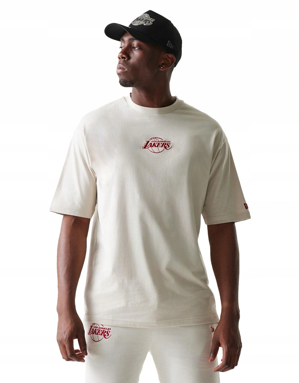 Tričko pánské New Era tričko Los Angeles Lakers nba oversize bavlna