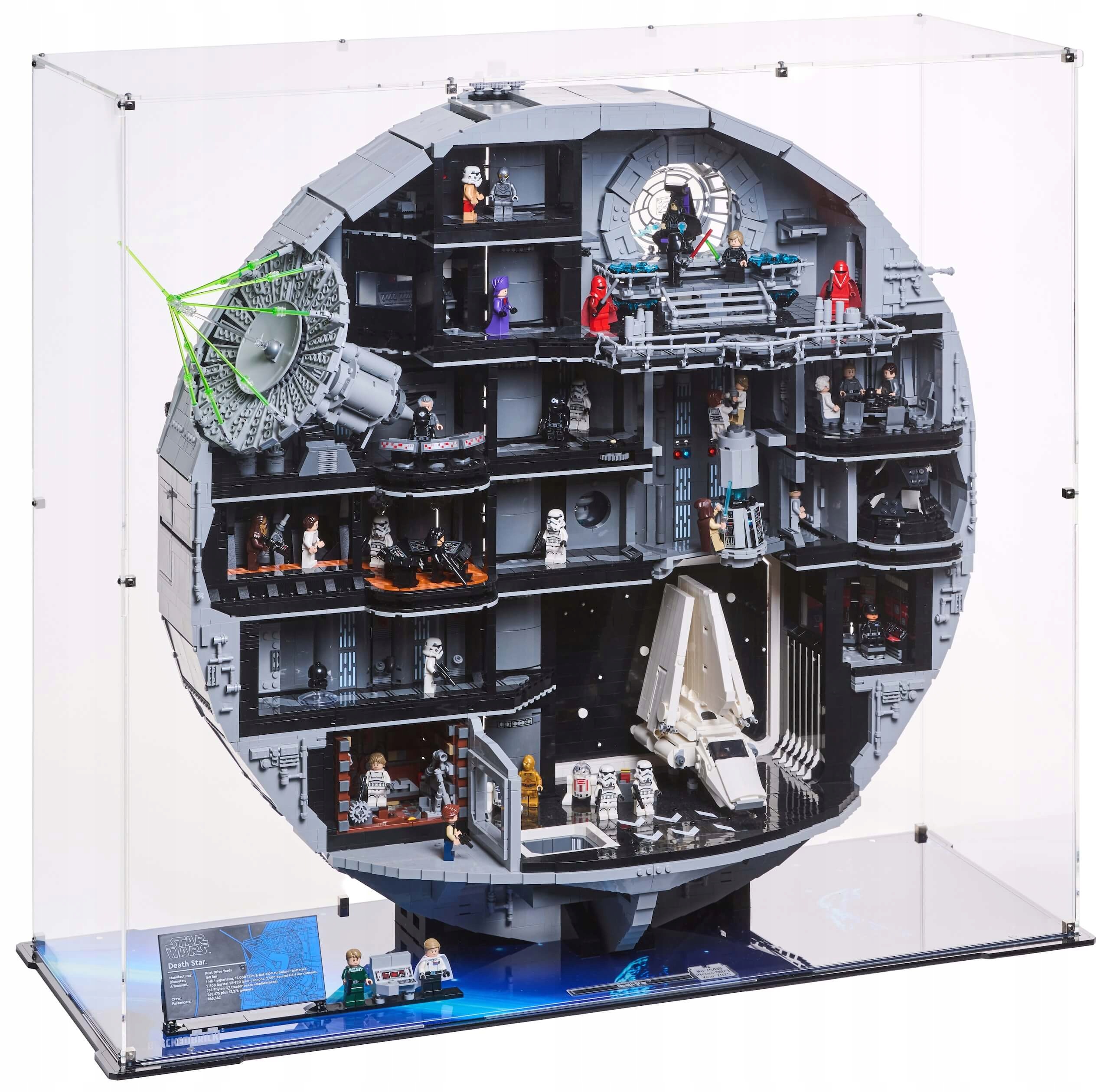 Vitrína Blacked Brick pro Lego 75419 Star Wars Hvězda smrti