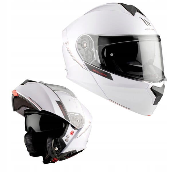 Mt Genesis Sv Solid White Motocyklová Prilba, Biela