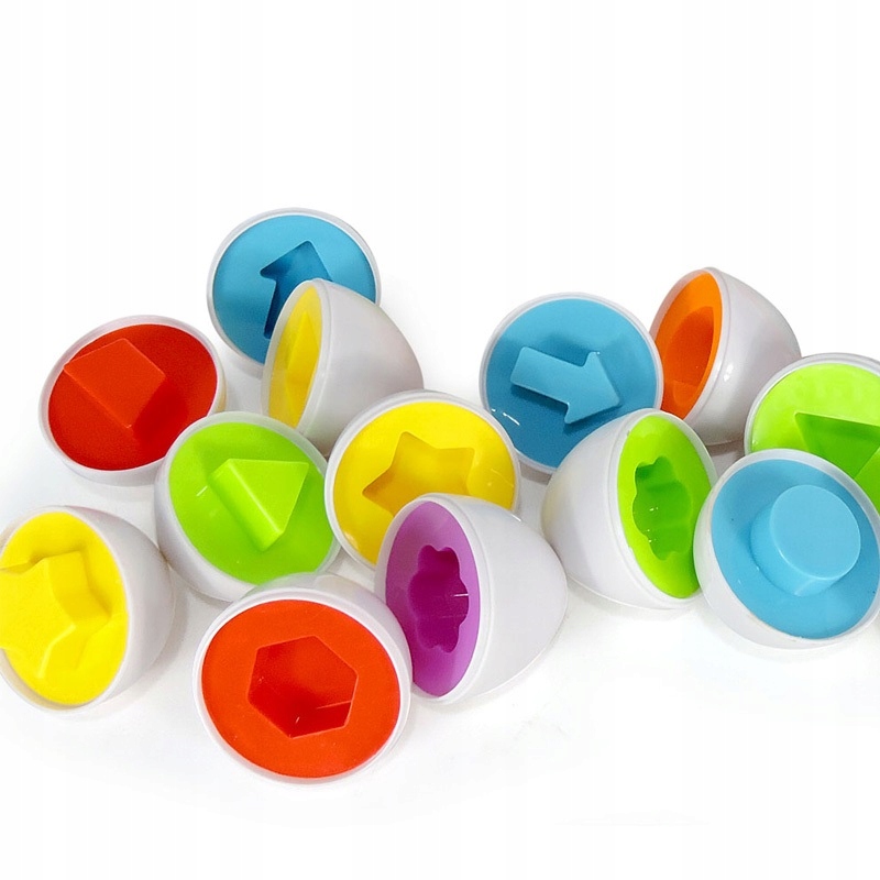 SORTER JAJKA UKŁADANKA EDUKACYJNA ZABAWKA PUZZLE MONTESSORI DOPASUJ KSZTAŁT Marka inna