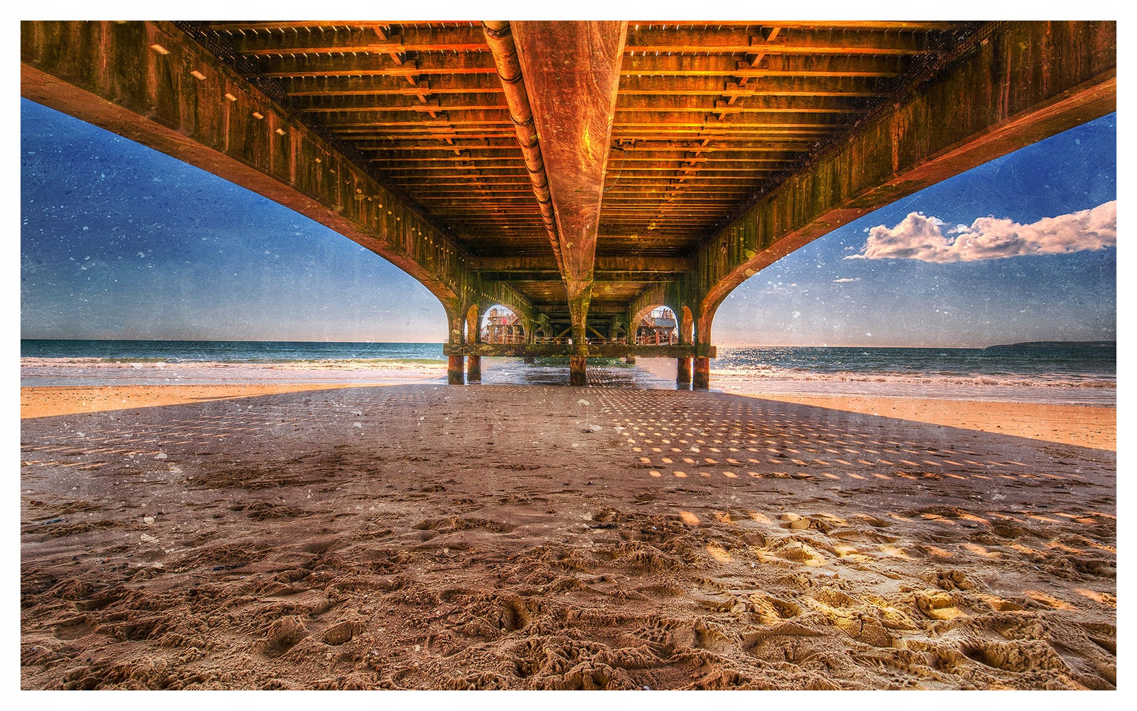 Fototapeta Pláž Moře Dřevěné Molo Relax vinylová 368x280 lepidlo