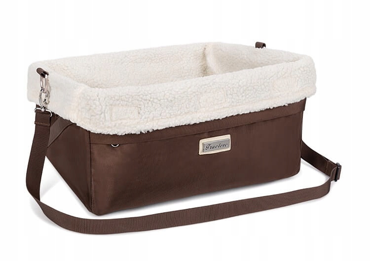 Levně Přepravka, autosedačka pro psa/kočku Truelove, hnědá