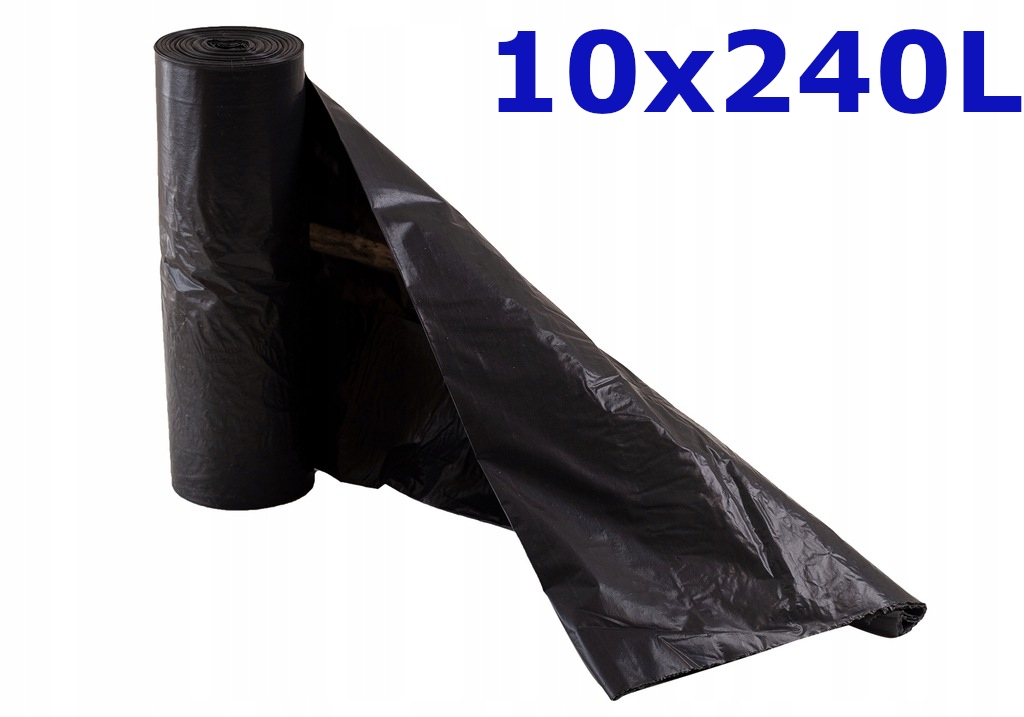 

Worki na śmieci Ldpe 10 x 240L czarne