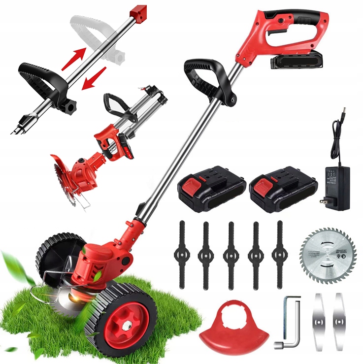 Kompaktní zahradní sekačka Regulovatelná akumulátorová sekačka na trávy