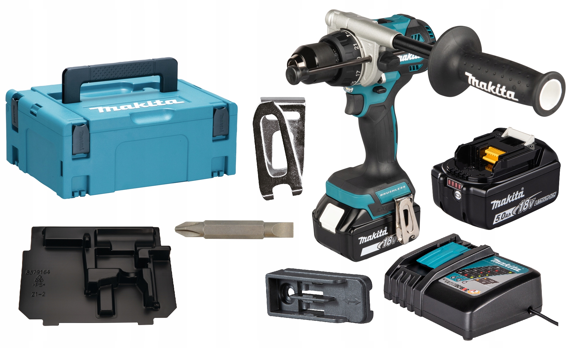 Makita DHP492RTJ Aku Vrtačka Příklepový 130 Nm Body 2x5Ah